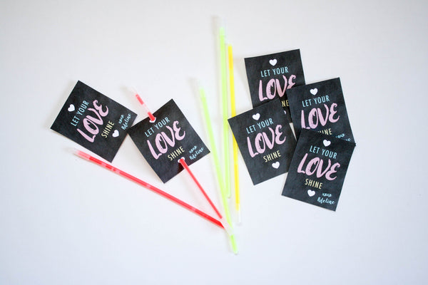 Glow Stick Printable Valentines