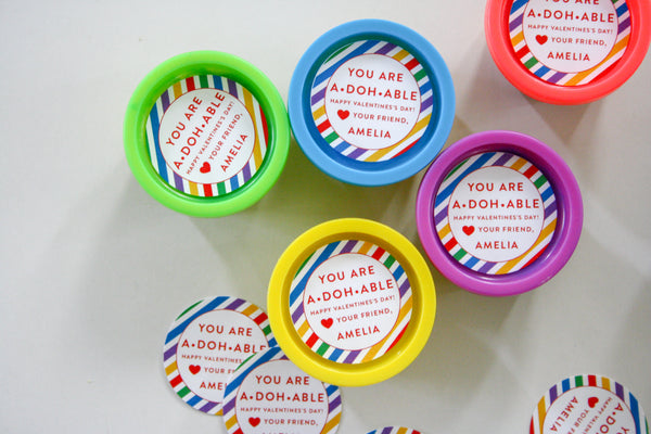 play doh tags / stickers /  Printable Valentines