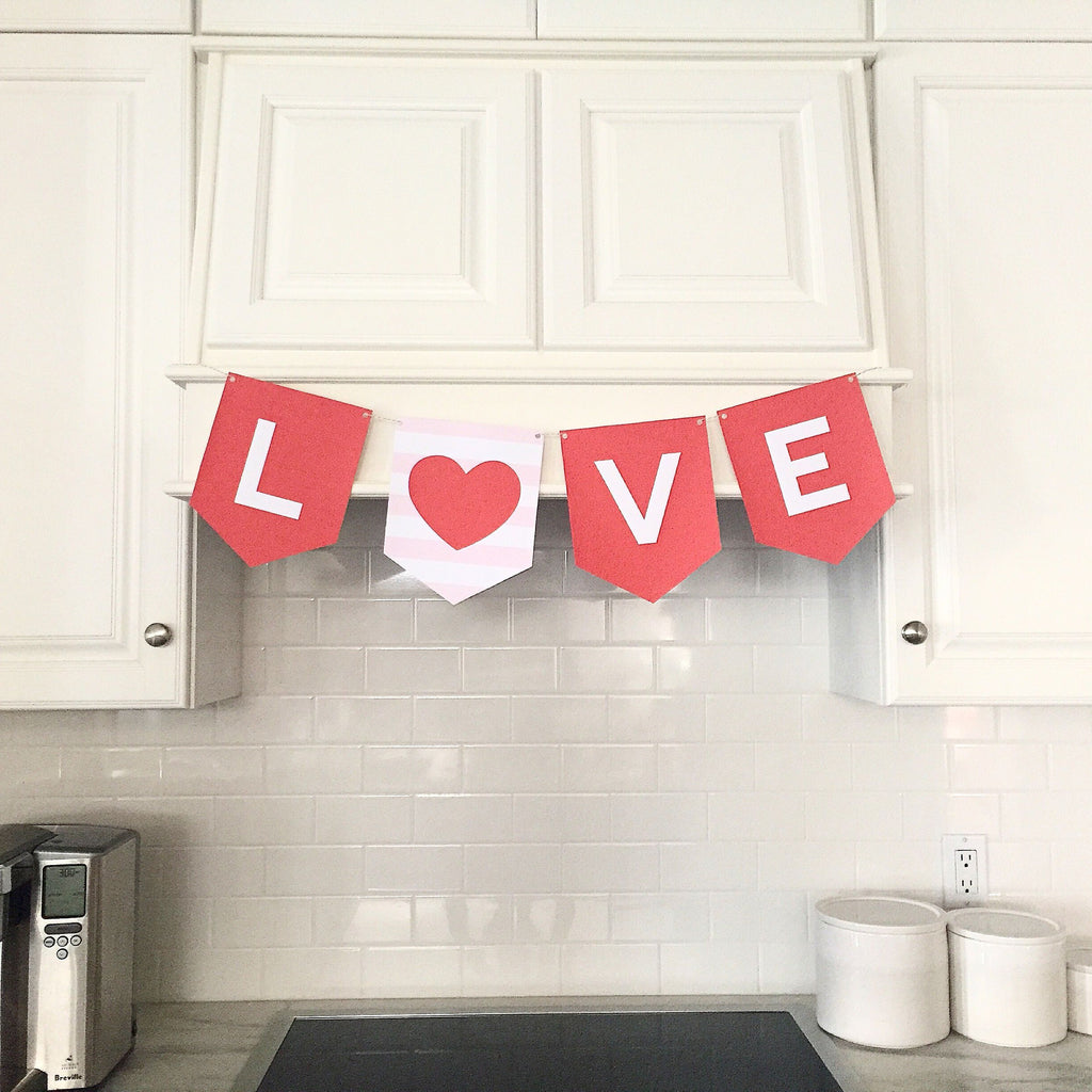 LOVE banner printable